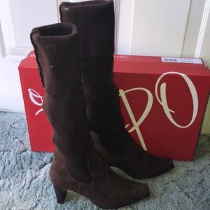 Brown tall boots